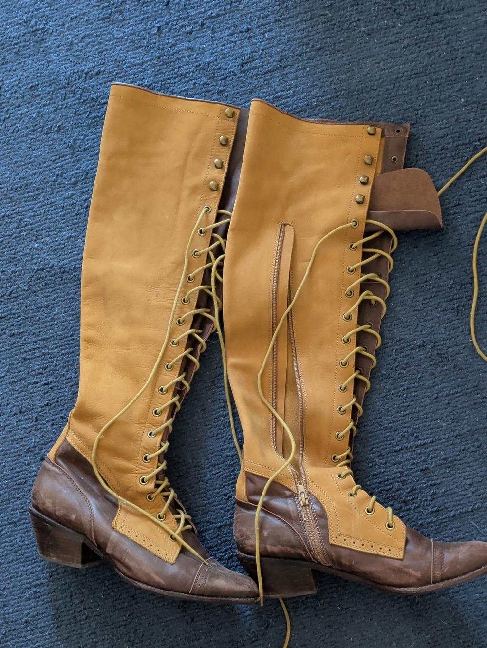 Jeffrey Campbell Joe Boot In Two Toned Brown - Picture 2 of 5
